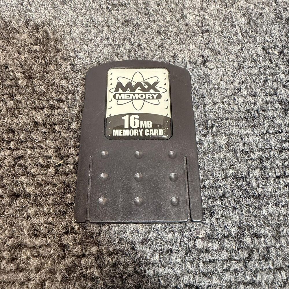 Vintage MAX Memory 16MB Memory Card Playstation 2 Black Save Storage Unit